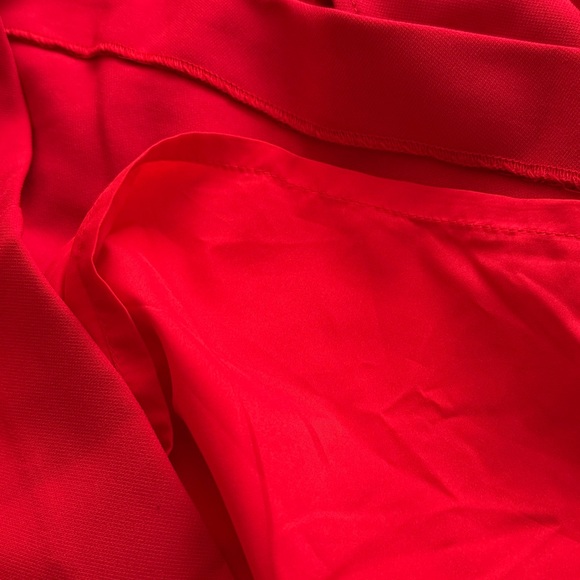 Tuckernuck Red Poppy and Hot Pink Sienna Faux Short Wrap Dress Size Large - Picture 9 of 11